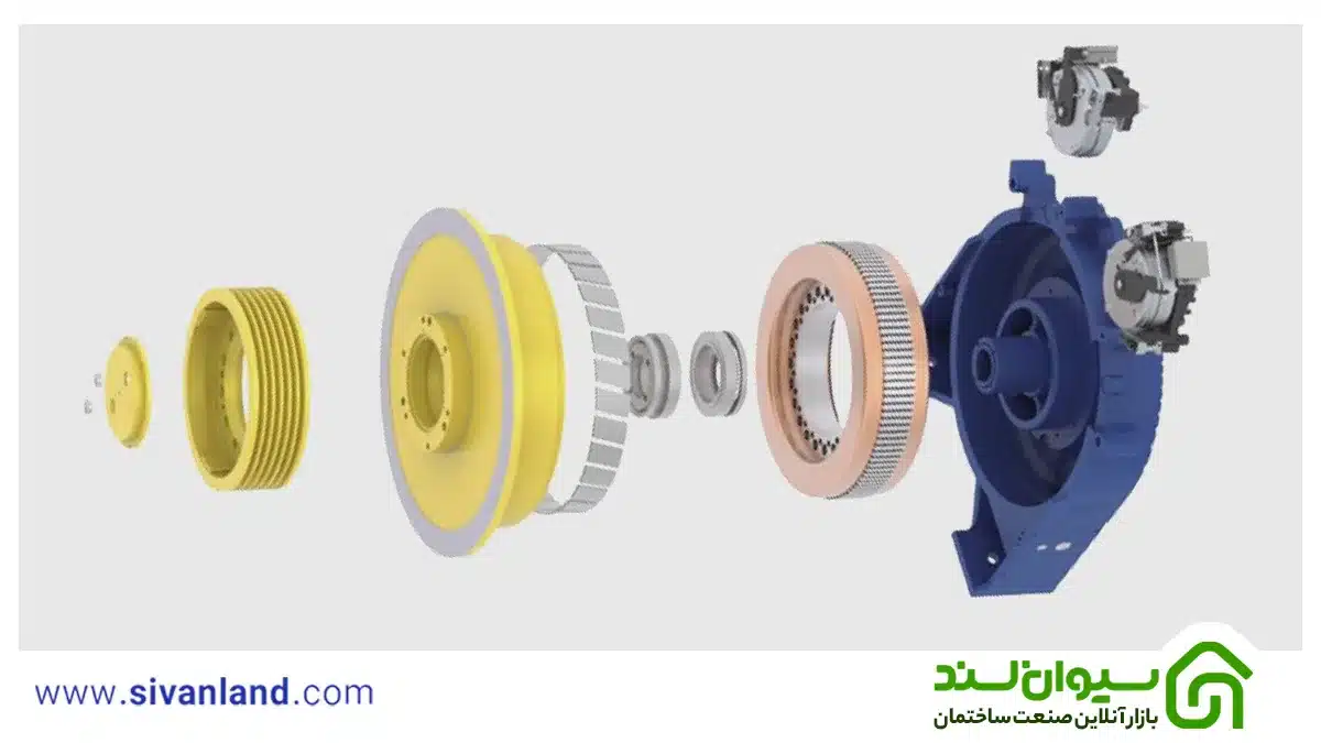 بررسی تخصصی موتور گیرلس آسانسور 8 14 اجزای موتور گیرلس