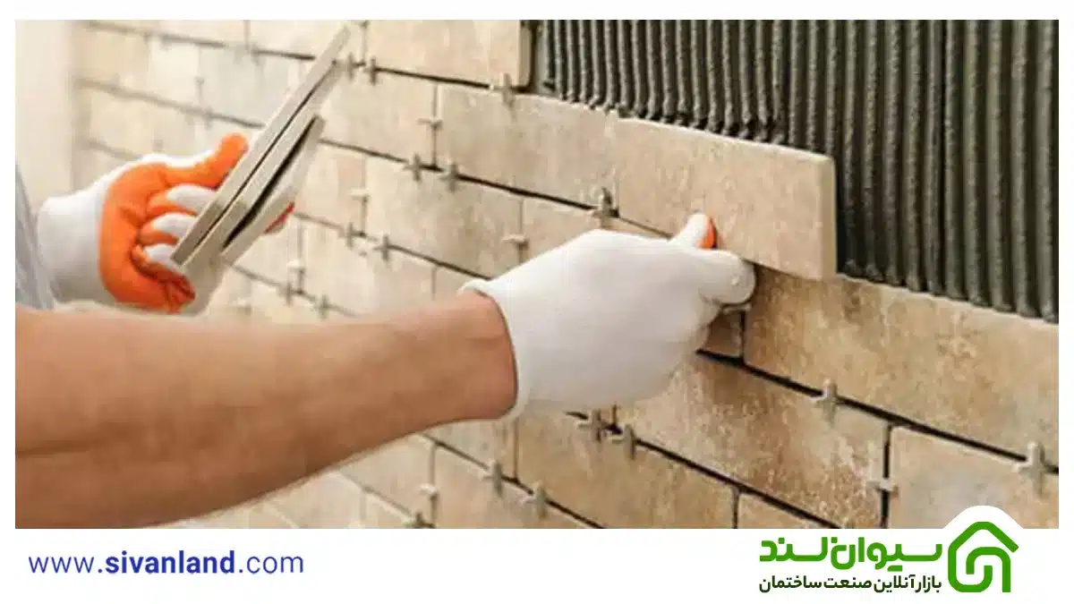 نحوه نصب سنگ نما تراورتن 1 1 نصب سنگ نما تراورتن
