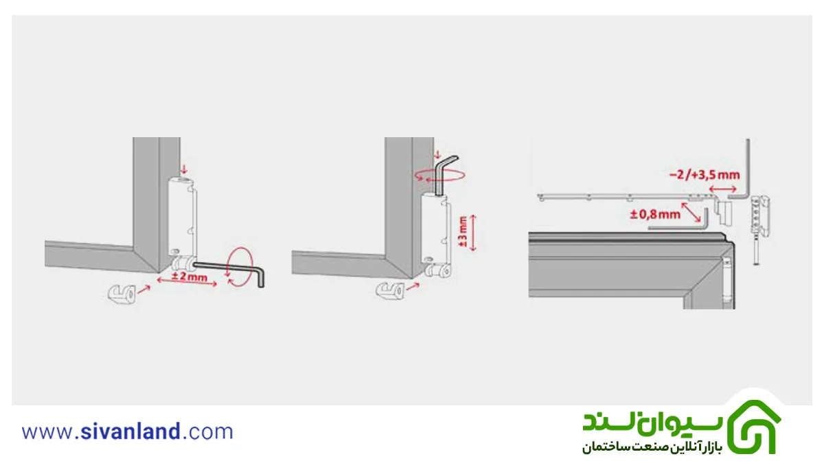 مراحل تعویض لولای پنجره دوجداره 8 8 اندازه گیری طول لولای پنجره دوجداره