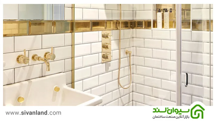 چطور بهترین رنگ کاشی برای سرویس بهداشتی را انتخاب کنیم؟ 9 9 کاشی سفید طلایی سرویس بهداشتی