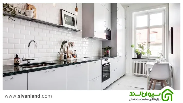 بهترین کاشی بین کابینتی برای کابینت سفید کدام است؟ 4 4 کاشی بین کابینتی آجری برای کابینت سفید