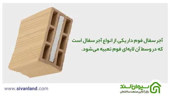 آجر سفال فوم دار چیست؟ آشنایی با مزایا، معایب و کاربردهای آن 21 21 آجر سفال فوم دار یکی از انواع آجر سفال است که در وسط آن لایهای فوم تعبیه میشود.
