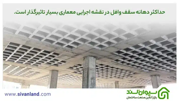 بررسی حداکثر دهانه سقف وافل از طراحی تا اجرا 33 33 حداکثر دهانه سقف وافل در نقشه اجرایی معماری بسیار تاثیرگذار است.
