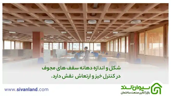 بررسی حداکثر دهانه سقف وافل از طراحی تا اجرا 34 34 شکل و اندازه دهانه سقف های مجوف در کنترل خیز و ارتعاش نقش دارد.