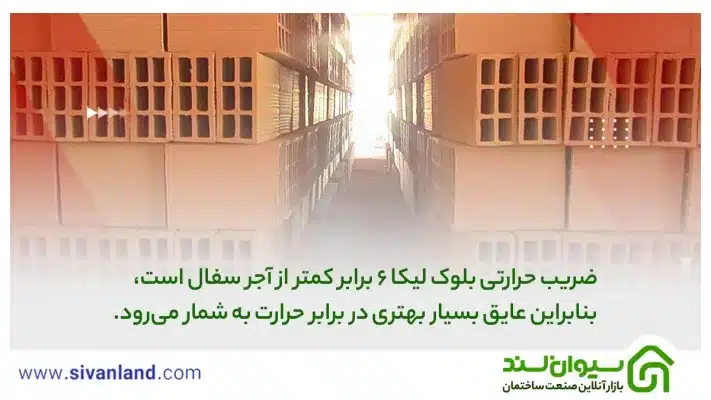 مقایسه بلوک لیکا با سفال | بلوک لیکا بهتر است یا آجر سفال؟ 23 23 ضریب حرارتی بلوک لیکا 6 برابر کمتر از آجر سفال است، بنابراین عایق بسیار بهتری در برابر حرارت به شمار میرود