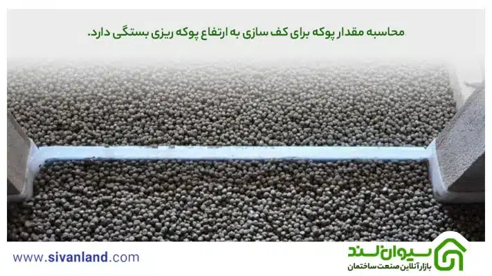 کف سازی ساختمان با پوکه معدنی | 3 روش شیب بندی با پوکه 29 29 محاسبه مقدار پوکه برای کف سازی به ارتفاع پوکه ریزی بستگی دارد.