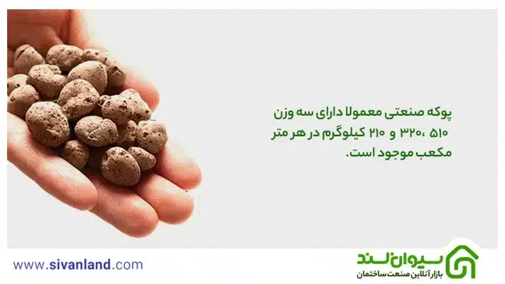 بررسی وزن مخصوص پوکه معدنی | تاثیر وزن پوکه در قیمت گذاری 9 9 پوکه صنعتی معمولا دارای سه وزن 510،320 و210 کیلوگرم در هر متر مکعب موجود است.