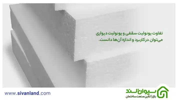 بررسی تفاوت یونولیت سقفی و یونولیت دیواری 7 7 تفاوت یونولیت سقفی و یونولیت دیواری را میتوان در کاربرد و اندازه آنها دانست.