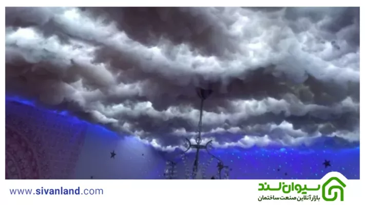 ساخت سقف ابری | 4 ایده جذاب برای نورپردازی سقف ابری اتاق 59 65 سقف ابری سقف تک رنگ و یکنواخت