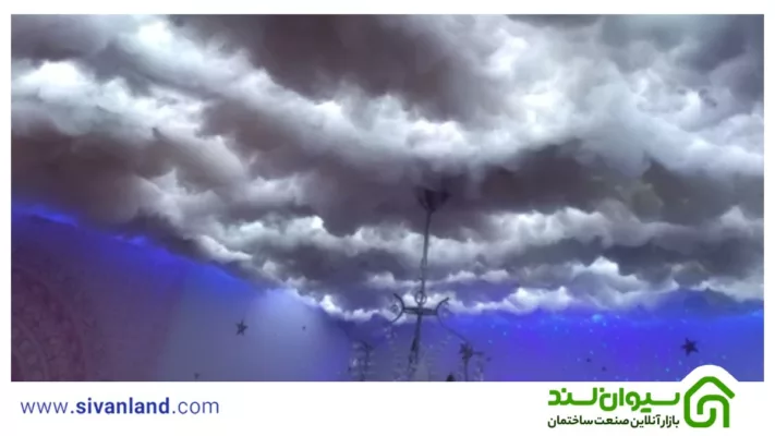 ساخت سقف ابری | 4 ایده جذاب برای نورپردازی سقف ابری اتاق 56 62 سقف وانیلی مدرن و کلاسیک