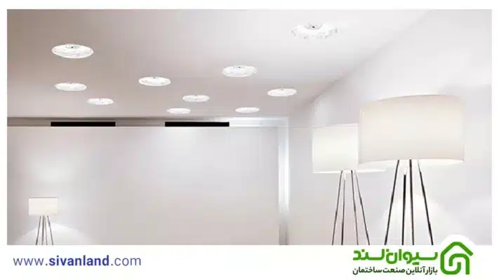 نورپردازی سقف با کناف | 6 ایده جذاب+راهکار بهبود زیبایی فضا 60 60 نورپردازی متمرکز سقف کناف