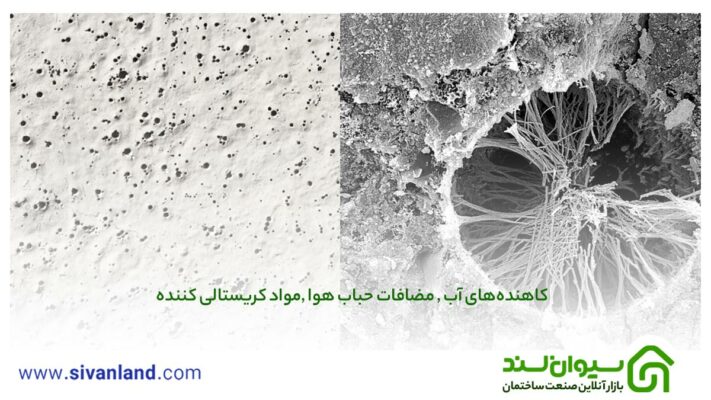 افزودنی بتن جهت آب بندی | خرید افزودنیهای بتن 18 18 کاهندههای آب / مضافات حباب هوا /مواد کریستالی کننده