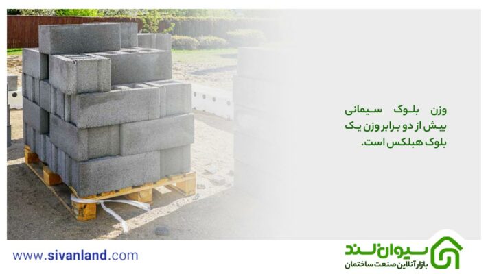 تفاوت بلوک سیمانی و هبلکس در قیمت و خرید | مزایای خرید هبلکس 7 7 وزن بلوک سیمانی بیش از دو برابر وزن یک بلوک هبلکس است.