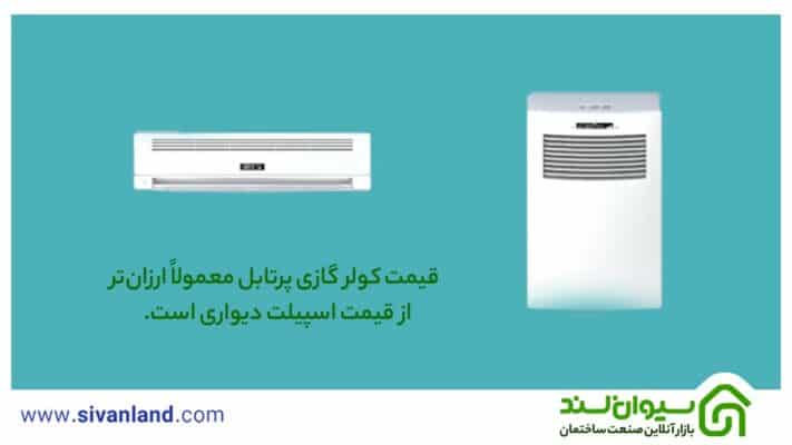 کولر گازی پرتابل 20 20 قیمت کولر گازی پرتابل معمولاً ارزانتر از قیمت اسپیلت دیواری است.