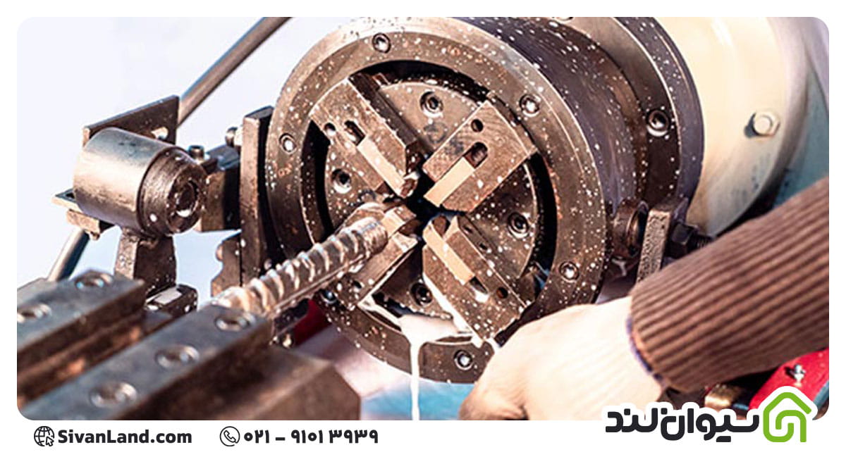 بررسی انواع روش های برش میلگرد+ ابزارها و راهکارهای کاربردی 5 5 برش میلگرد با دستگاه حدیده