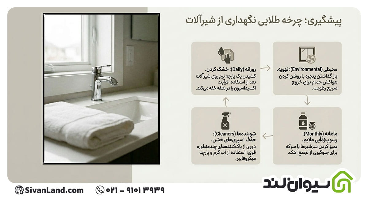 ساده ترین ترفندهای از بین بردن زنگ زدگی شیرآلات 4 4 پیشگیری از زنگ زدگی شیرآلات