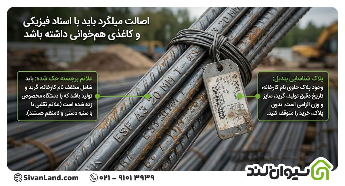 بی کیفیت ترین میلگرد ایران چه ویژگیهایی دارد؟ 3 3 ویژگی های شناسنامه ای میلگرد استاندراد
